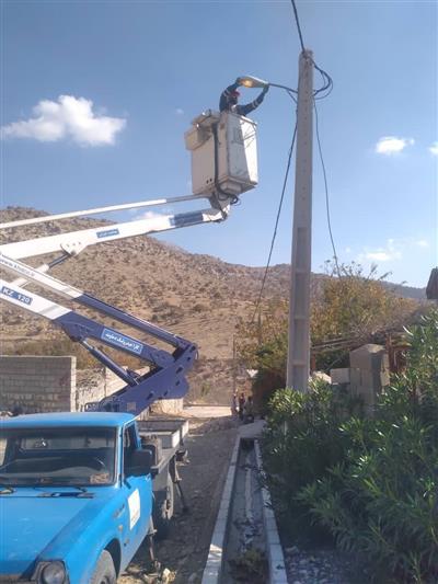 تعمیر و اصلاح چراغ های روشنایی معابر بخش سیوان