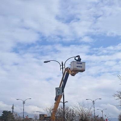 مدیر امور توزیع برق شهرستان چوار 176 دستگاه چراغ LED در معابر شهر چوار نصب شد